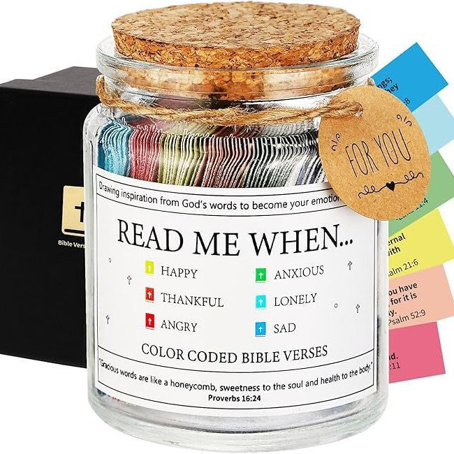 Bible Verse Glass Wish Jar