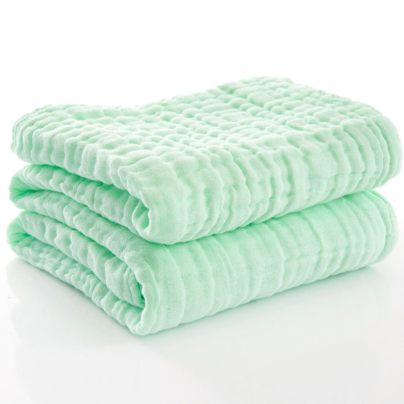 6-Layer Pure Cotton Gauze Towel Blanket, All-Cotton Bubble Gauze Towel Blanket, Single/Double Air-Conditioning Summer Cooling Blanket, Thin Quilt