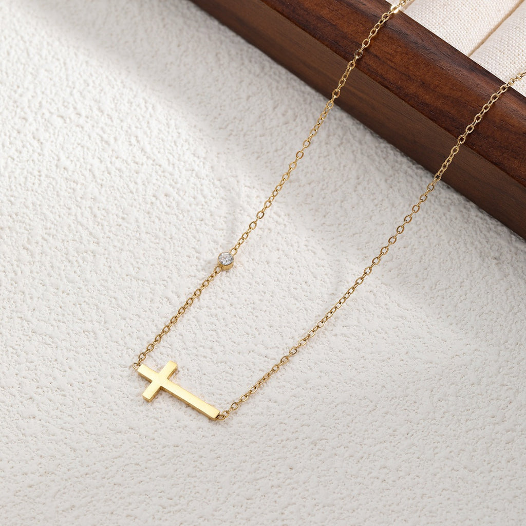 Cross Pearl Necklace