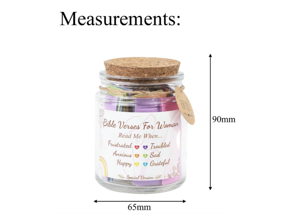 Bible Verse Glass Wish Jar