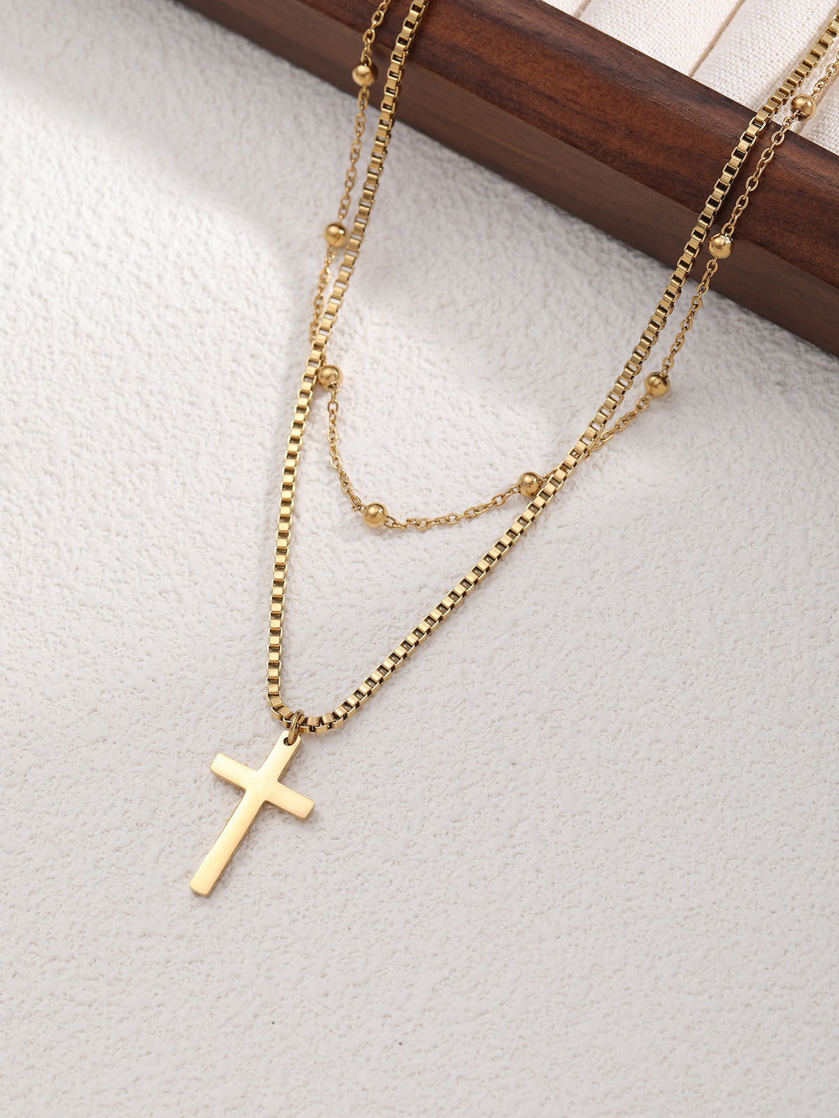 Cross Pearl Necklace