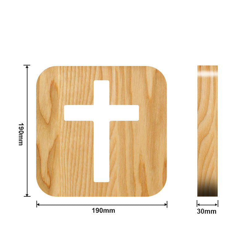 Solid Wood LED Night Lamp