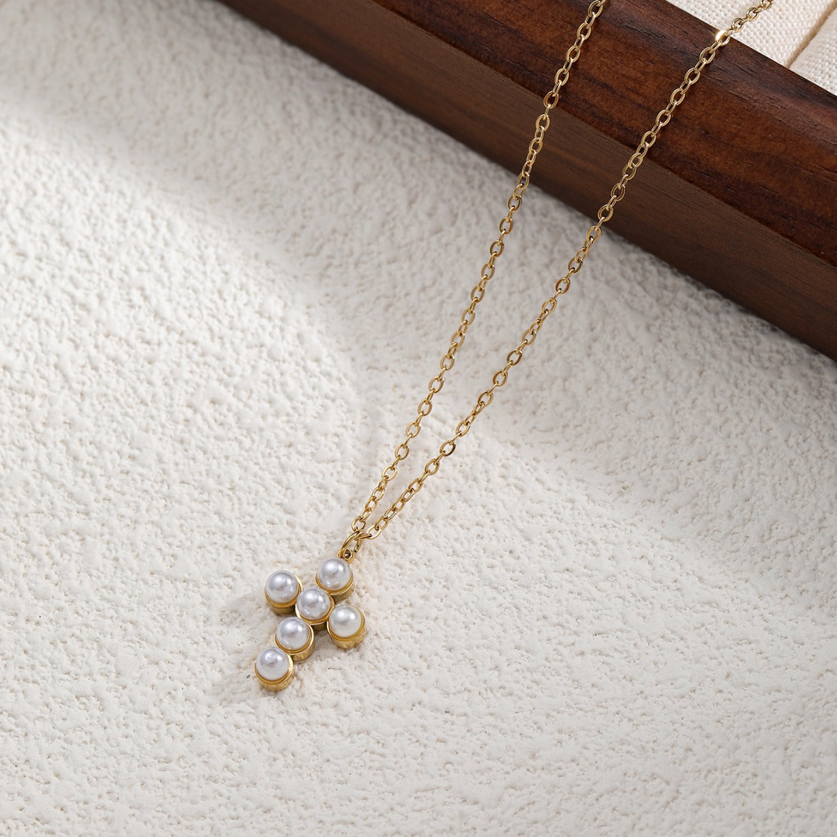 Cross Pearl Necklace