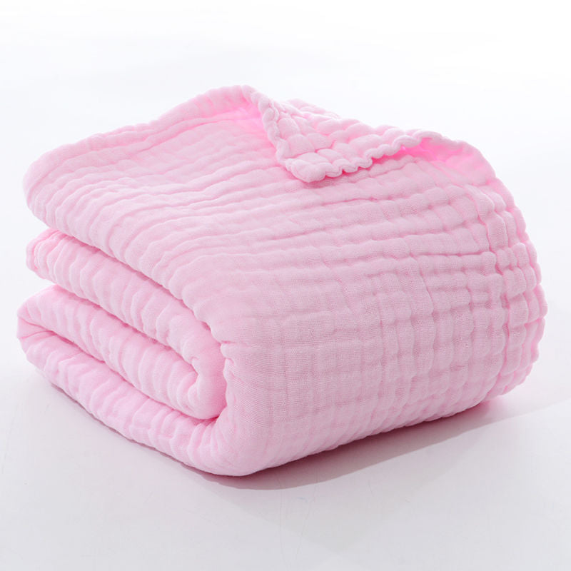 6-Layer Pure Cotton Gauze Towel Blanket, All-Cotton Bubble Gauze Towel Blanket, Single/Double Air-Conditioning Summer Cooling Blanket, Thin Quilt